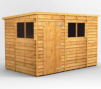 Power 6x10 Overlap Pent Wooden Shed