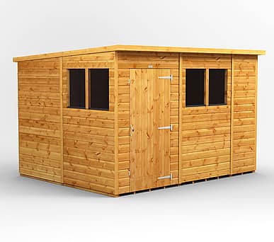 Power 8x10 Pent Wooden Shed