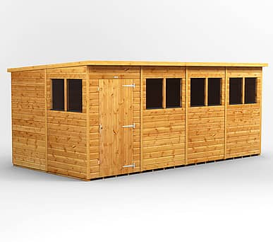 Power 8x16 Pent Wooden Shed