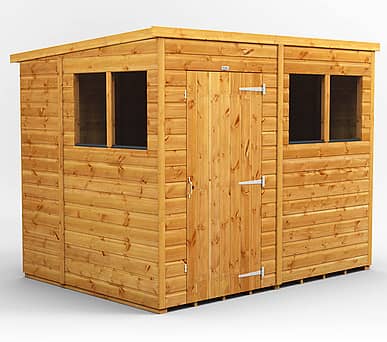Power 6x8 Pent Wooden Shed