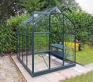 Vitavia 8x6 Green Orion 5000 Greenhouse - Horticultural Glass