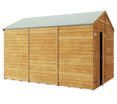 12x8 Windowless Apex Overlap Wooden Shed