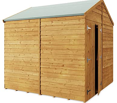 8x8 Windowless Apex Overlap Wooden Shed