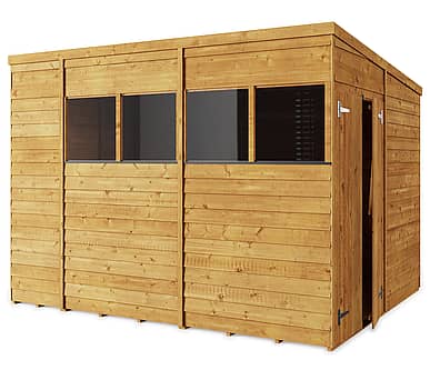10x8 Pent Overlap Wooden Shed