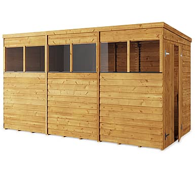 12x6 Pent Overlap Wooden Shed