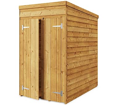 4x6 Windowless Pent Overlap Wooden Shed