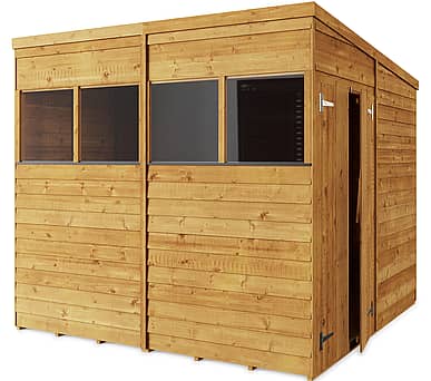 8x8 Pent Overlap Wooden Shed