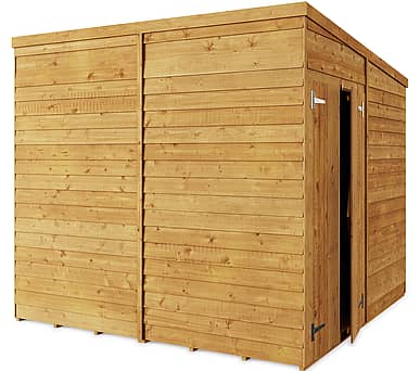 8x8 Windowless Pent Overlap Wooden Shed