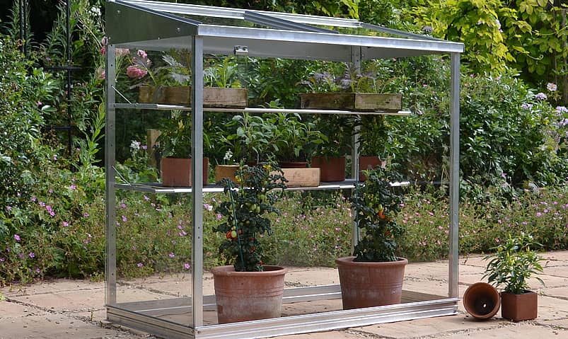 2x4 Lichfield Aluminium Midi Greenhouse - Toughened Glass