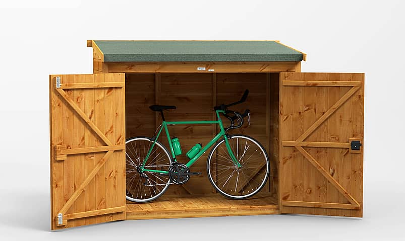 Power 6x3 Pent Wooden Bike Shed