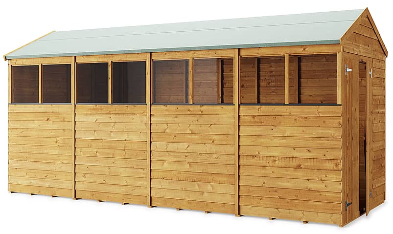 16x6 Apex Overlap Wooden Shed