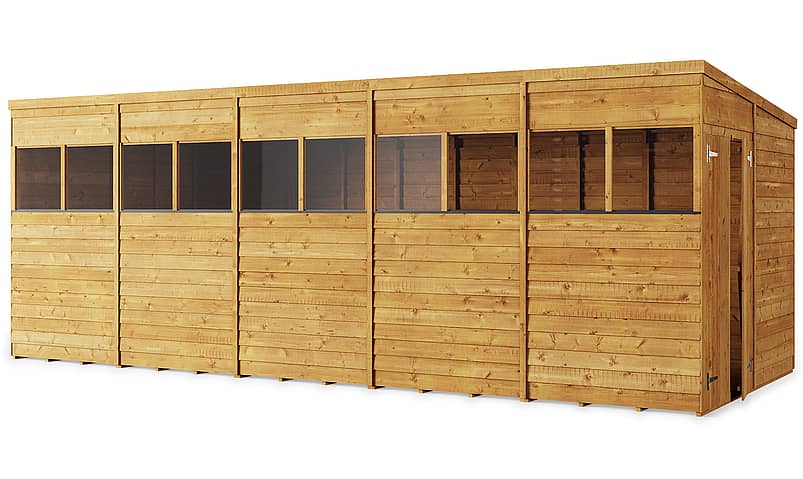 20x8 Pent Overlap Wooden Shed