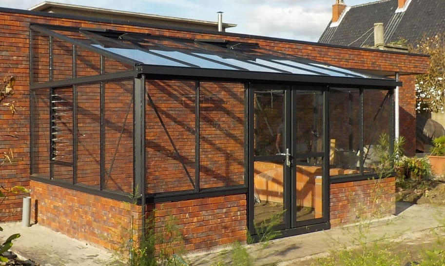 10x20 Janssens Arcadia Plus Mur Lean To Greenhouse