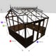 10x10 Janssens Helios Retro Greenhouse Central Doors