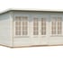 Palmako Lisa 4x3m Log Cabin White Dip Window Bars