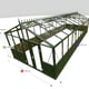 12x29 Janssens Helios Retro Greenhouse Green