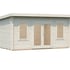 Palmako Lisa 4.7x3.5m Log Cabin White Dip No Window Features