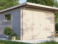Power 14x14 Pent Workshop Log Cabin