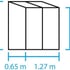 2x4 Halls Qube Lean to Greenhouse Dimensions