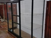 2x6 Green Halls Wall Garden Lean to Greenhouse - Toughened Glass