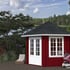 Palmako Hanna 3m x 3m Corner Log Cabin with Red Painted Finish