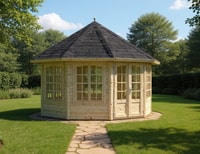 Palmako Veronica 3.3m x 3.3m Octagonal Log Cabin