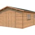 Palmako Roger 4.5m x 5.5m Wooden Garage Wooden Door Brown Dip