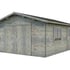 Palmako Roger 4.5m x 5.5m Wooden Garage Wooden Door Grey Dip