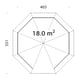 Palmako Betty 4x5m Octagonal Wooden Pavillion Dimensions