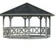 Palmako Betty 4x5m Octagonal Wooden Pavillion Grey Dip