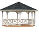 Palmako Betty 4x5m Octagonal Wooden Pavillion White Dip