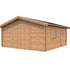 Palmako Roger 5.4m x 5.4m Wooden Garage Wooden Doors Brown Dip