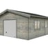 Palmako Roger 5.4m x 5.4m Wooden Garage Metal Door Grey Dip