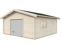Palmako Roger 5.4m x 5.4m Wooden Garage with Sectional Door