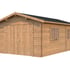 Palmako Roger 3.6m x 5.5m Wooden Garage Wooden Doors Brown Dip