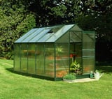 6x10 Green Halls Popular Greenhouse - Polycarbonate Glazing