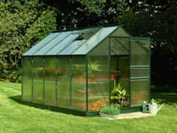 6x10 Green Halls Popular Greenhouse - Polycarbonate Glazing