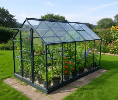 Vitavia 6x10 Green Venus 6200 Greenhouse - Toughened Glass