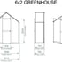 Evika G1 6x2 Greenhouse Dimensions