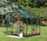 6x6 Anthracite Grey Halls Popular Greenhouse - Horticultural Glass