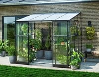 6x8 Halls Qube Lean to Greenhouse - Toughened Glazing
