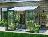 6x8 Halls Qube Lean to Greenhouse - Toughened Glazing
