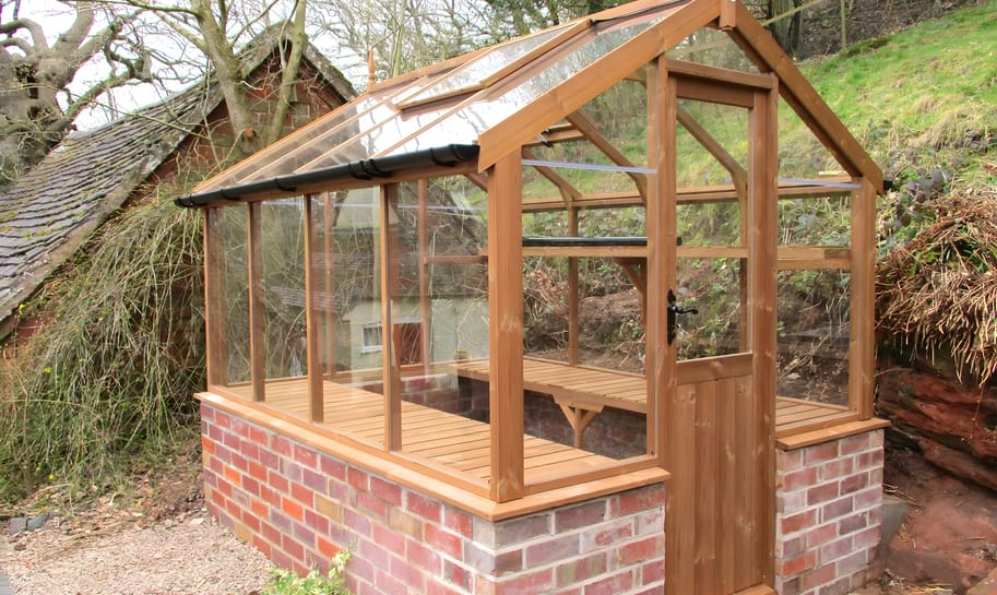 Swallow Kingfisher 6x6 Dwarf Wall Wooden Greenhouse