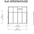 Evika G1 6x8 Greenhouse Dimensions