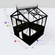 7x7 Janssens Helios Retro Greenhouse Black
