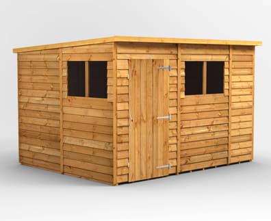 8ft Wide Overlap Pent Sheds