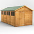 Power 16x8 Overlap Apex Shed Optional Double Doors