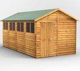 Power 16x8 Overlap Apex Wooden Shed
