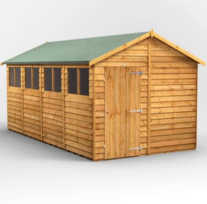 Power 16x8 Overlap Apex Wooden Shed