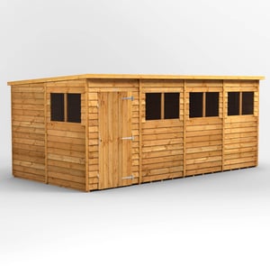 Power 16x8 Overlap Pent Wooden Shed